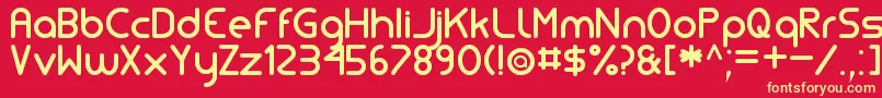 SimpleTfb Font – Yellow Fonts on Red Background