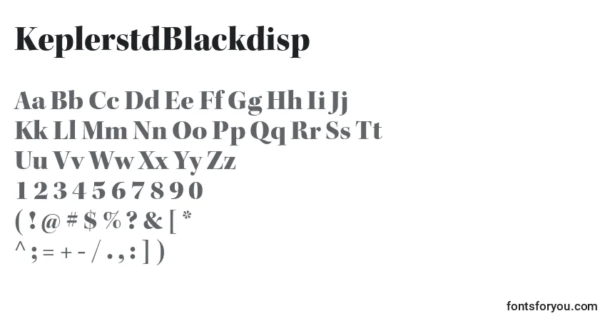 KeplerstdBlackdisp-fontti – aakkoset, numerot, erikoismerkit