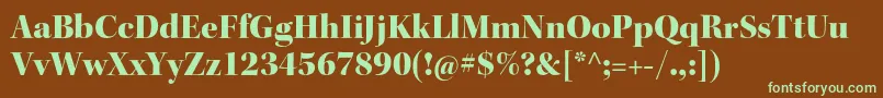 KeplerstdBlackdisp Font – Green Fonts on Brown Background