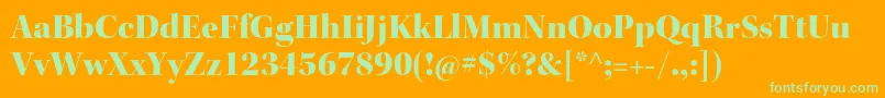 KeplerstdBlackdisp Font – Green Fonts on Orange Background