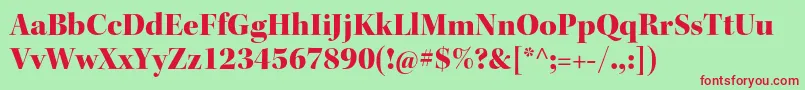 KeplerstdBlackdisp Font – Red Fonts on Green Background