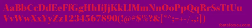 KeplerstdBlackdisp Font – Red Fonts on Purple Background