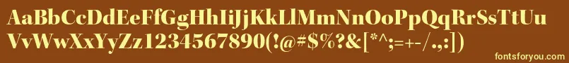 KeplerstdBlackdisp Font – Yellow Fonts on Brown Background