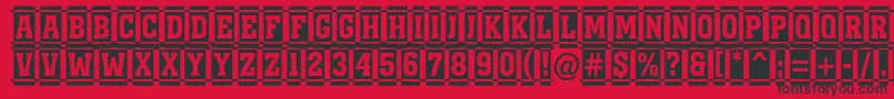 AMonumentottlnrdccm Font – Black Fonts on Red Background