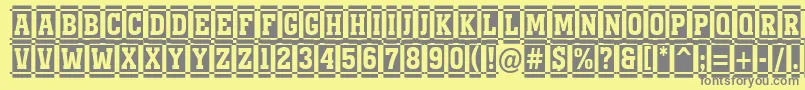 AMonumentottlnrdccm Font – Gray Fonts on Yellow Background