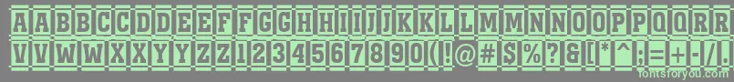 AMonumentottlnrdccm Font – Green Fonts on Gray Background