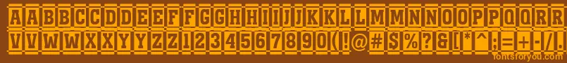 Fonte AMonumentottlnrdccm – fontes laranjas em um fundo marrom