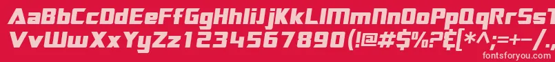 SftransroboticsextendedOblique Font – Pink Fonts on Red Background