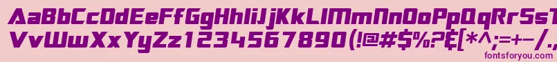 SftransroboticsextendedOblique Font – Purple Fonts on Pink Background