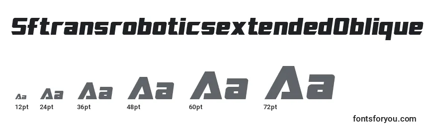 Размеры шрифта SftransroboticsextendedOblique