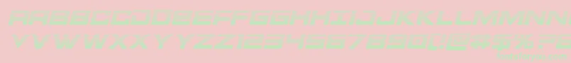 Montrocgradital-Schriftart – Grüne Schriften auf rosa Hintergrund