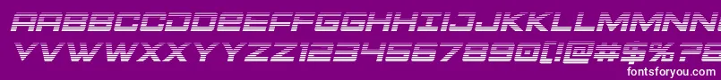 Montrocgradital-Schriftart – Weiße Schriften auf violettem Hintergrund