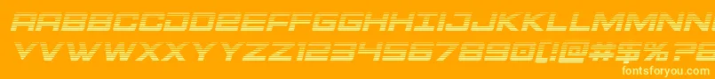 Fonte Montrocgradital – fontes amarelas em um fundo laranja