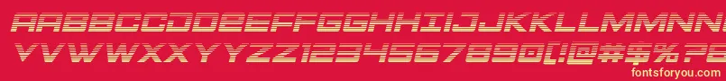 Montrocgradital Font – Yellow Fonts on Red Background