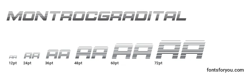 Montrocgradital Font Sizes