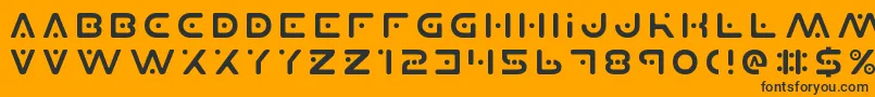 Planetxv2 Font – Black Fonts on Orange Background