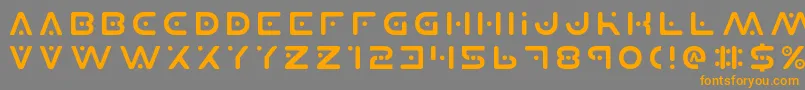 Planetxv2 Font – Orange Fonts on Gray Background