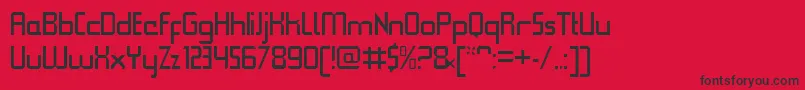 QueuebrickClosedregular Font – Black Fonts on Red Background