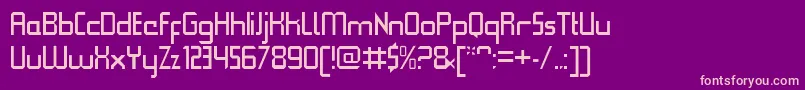 QueuebrickClosedregular Font – Pink Fonts on Purple Background