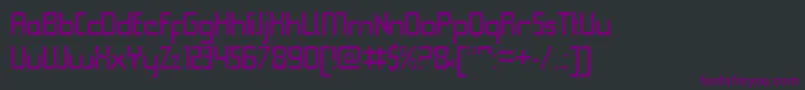 Czcionka QueuebrickClosedregular – fioletowe czcionki na czarnym tle