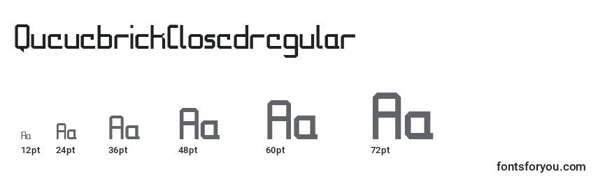 QueuebrickClosedregular Font Sizes