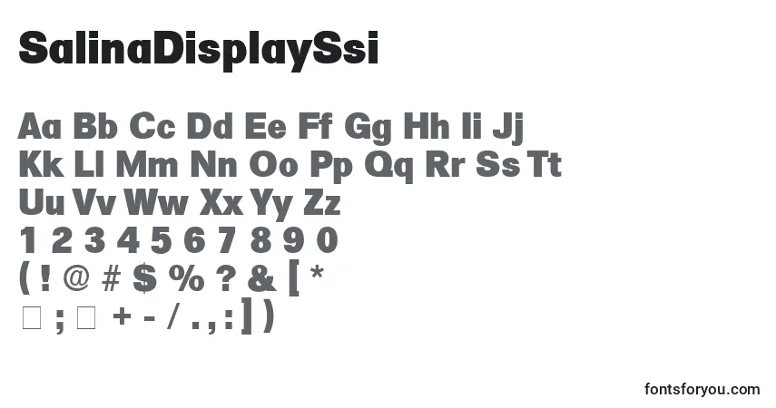A fonte SalinaDisplaySsi – alfabeto, números, caracteres especiais