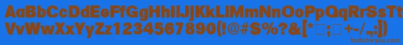 SalinaDisplaySsi Font – Brown Fonts on Blue Background