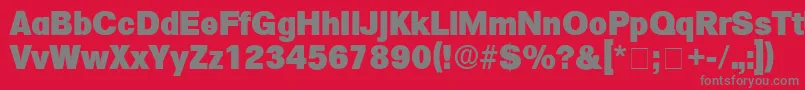 SalinaDisplaySsi Font – Gray Fonts on Red Background