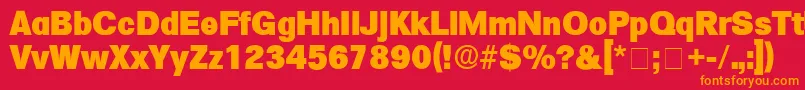 SalinaDisplaySsi Font – Orange Fonts on Red Background