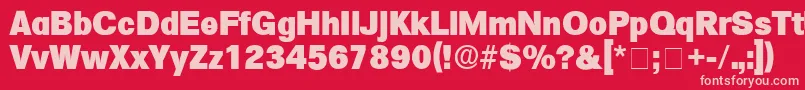 SalinaDisplaySsi Font – Pink Fonts on Red Background