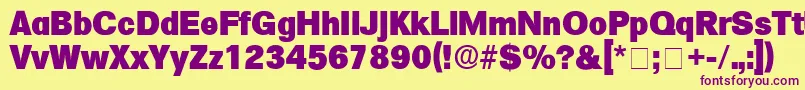 SalinaDisplaySsi Font – Purple Fonts on Yellow Background