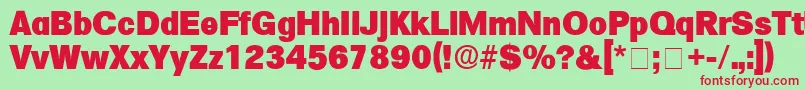 SalinaDisplaySsi Font – Red Fonts on Green Background
