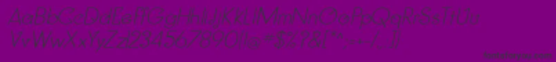 ClockerItalic Font – Black Fonts on Purple Background