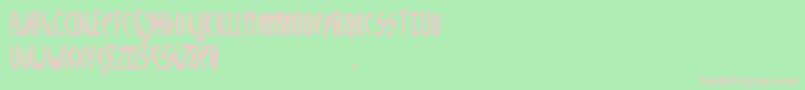 Crwell Font – Pink Fonts on Green Background