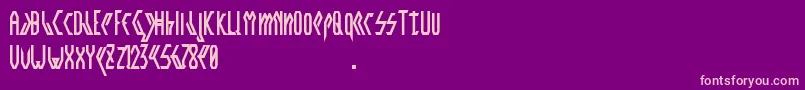 Crwell Font – Pink Fonts on Purple Background