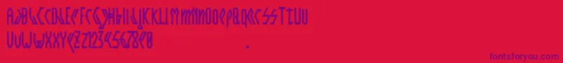 Crwell Font – Purple Fonts on Red Background