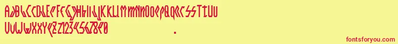 Crwell Font – Red Fonts on Yellow Background