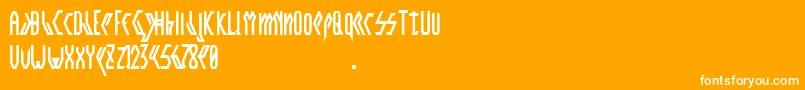 フォントCrwell – オレンジの背景に白い文字