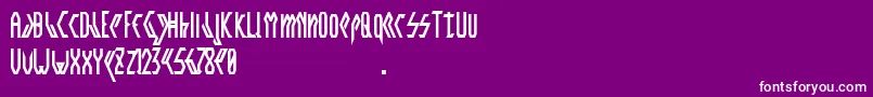 フォントCrwell – 紫の背景に白い文字