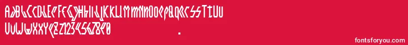 Crwell Font – White Fonts on Red Background