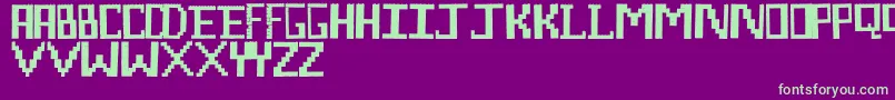 LegoManiac Font – Green Fonts on Purple Background