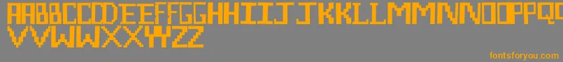 LegoManiac Font – Orange Fonts on Gray Background