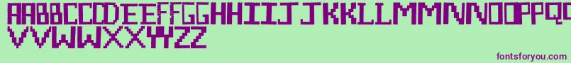 LegoManiac Font – Purple Fonts on Green Background