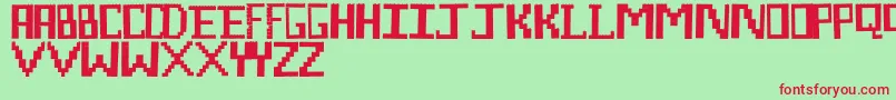 LegoManiac Font – Red Fonts on Green Background