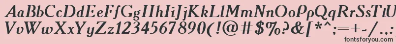 Academy.KzBoldItalic Font – Black Fonts on Pink Background