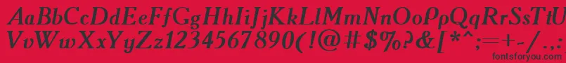 Academy.KzBoldItalic Font – Black Fonts on Red Background