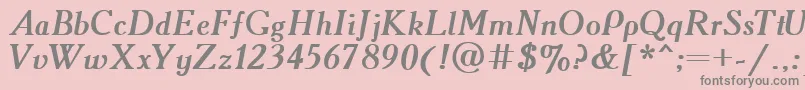 Academy.KzBoldItalic Font – Gray Fonts on Pink Background