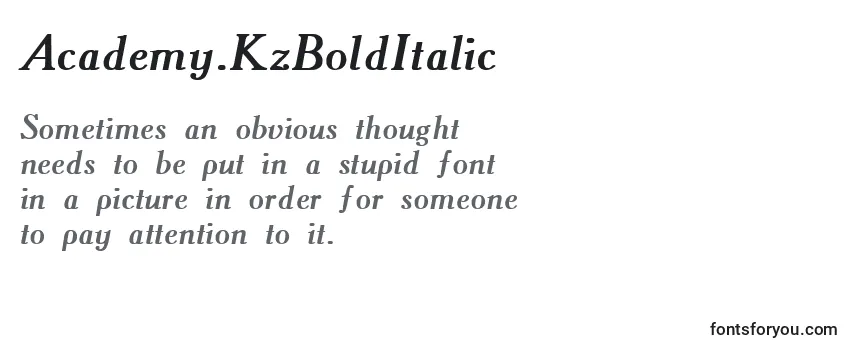 Academy.KzBoldItalic フォントのレビュー