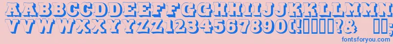 DuoLicht Font – Blue Fonts on Pink Background