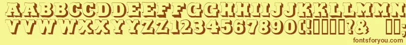 DuoLicht Font – Brown Fonts on Yellow Background